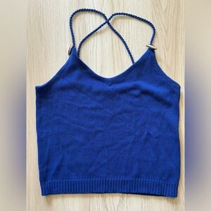 Ralph Lauren Premium THE HAMPTON COLLECTION Tank Sweater TOP NAUTICAL ROPE STRAP